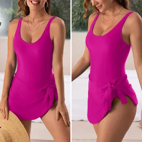 ✨2025 SALE 49% OFF - Women's Tummy Control One Piece Swimsuit With Skirt - Image 4