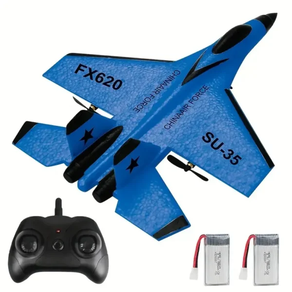 SU-35 Remote Control Jet – 2.4GHz RC Foam Glider Plane with 2 Batteries