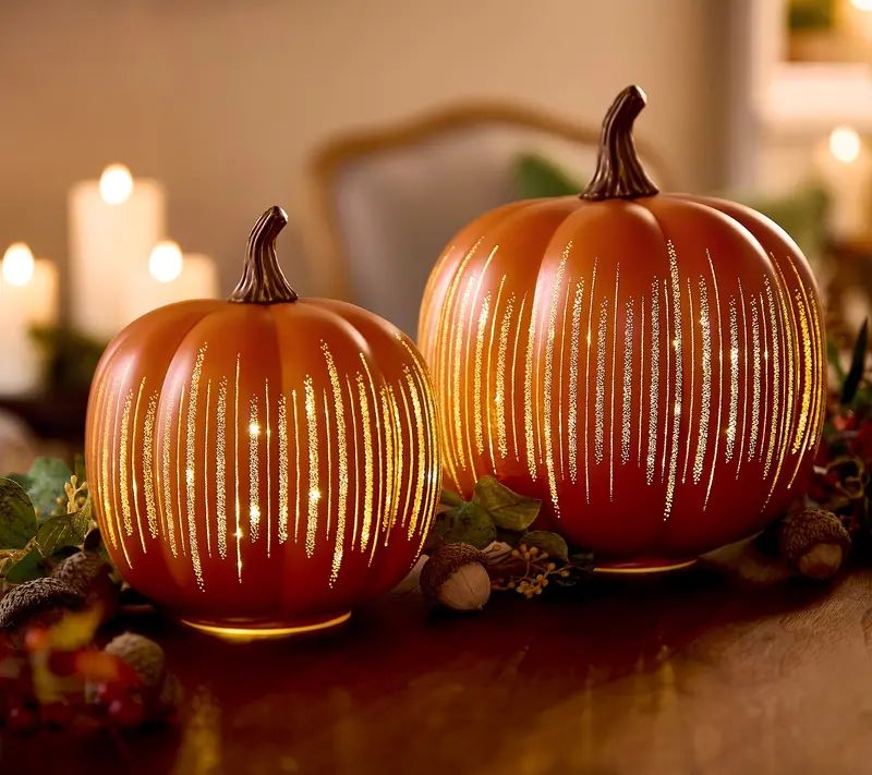 2025 HOT SALE - Illuminated Starry Night Glass Pumpkins by ValerieSame as in the